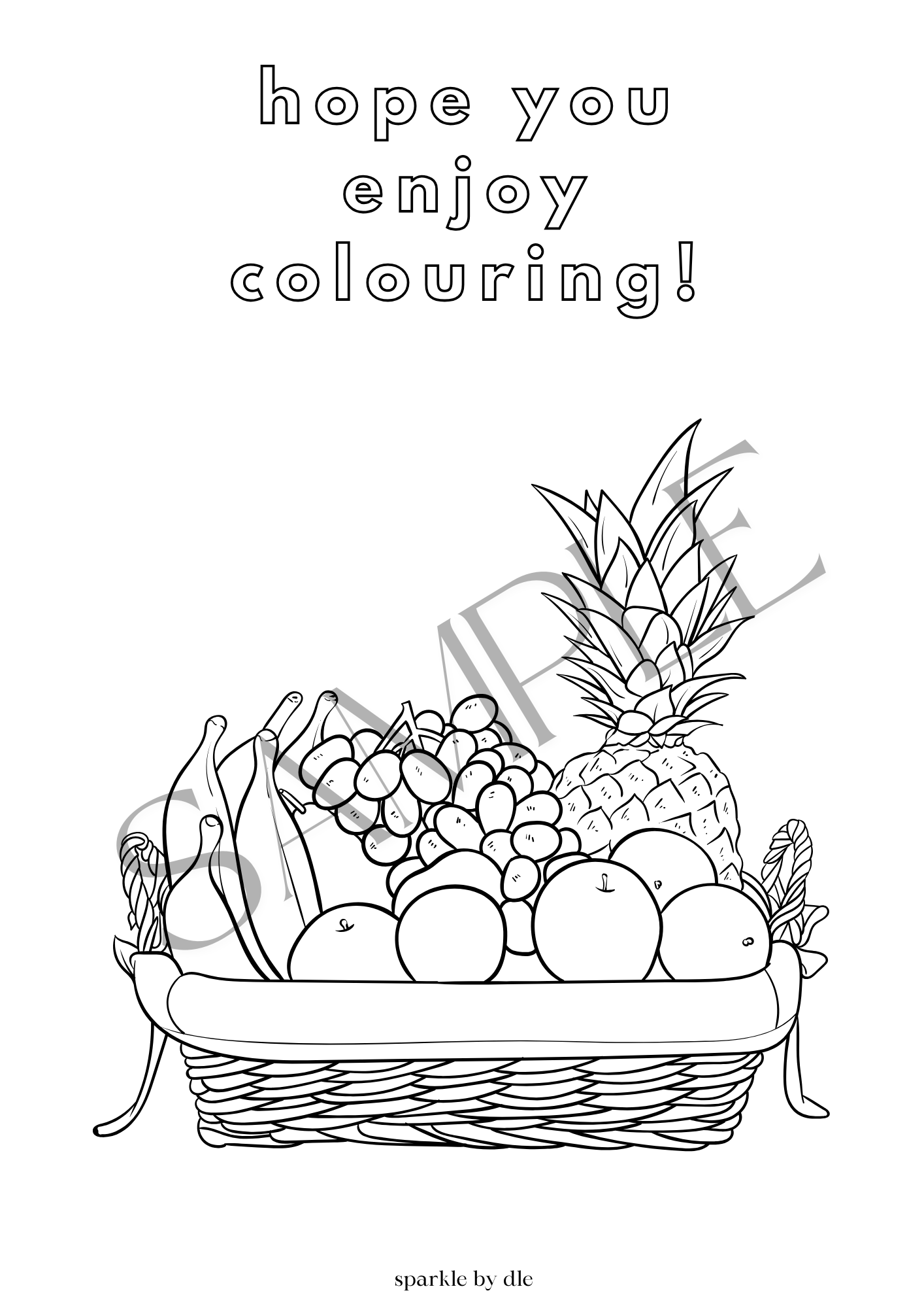 Tropical Fruits Colouring Book