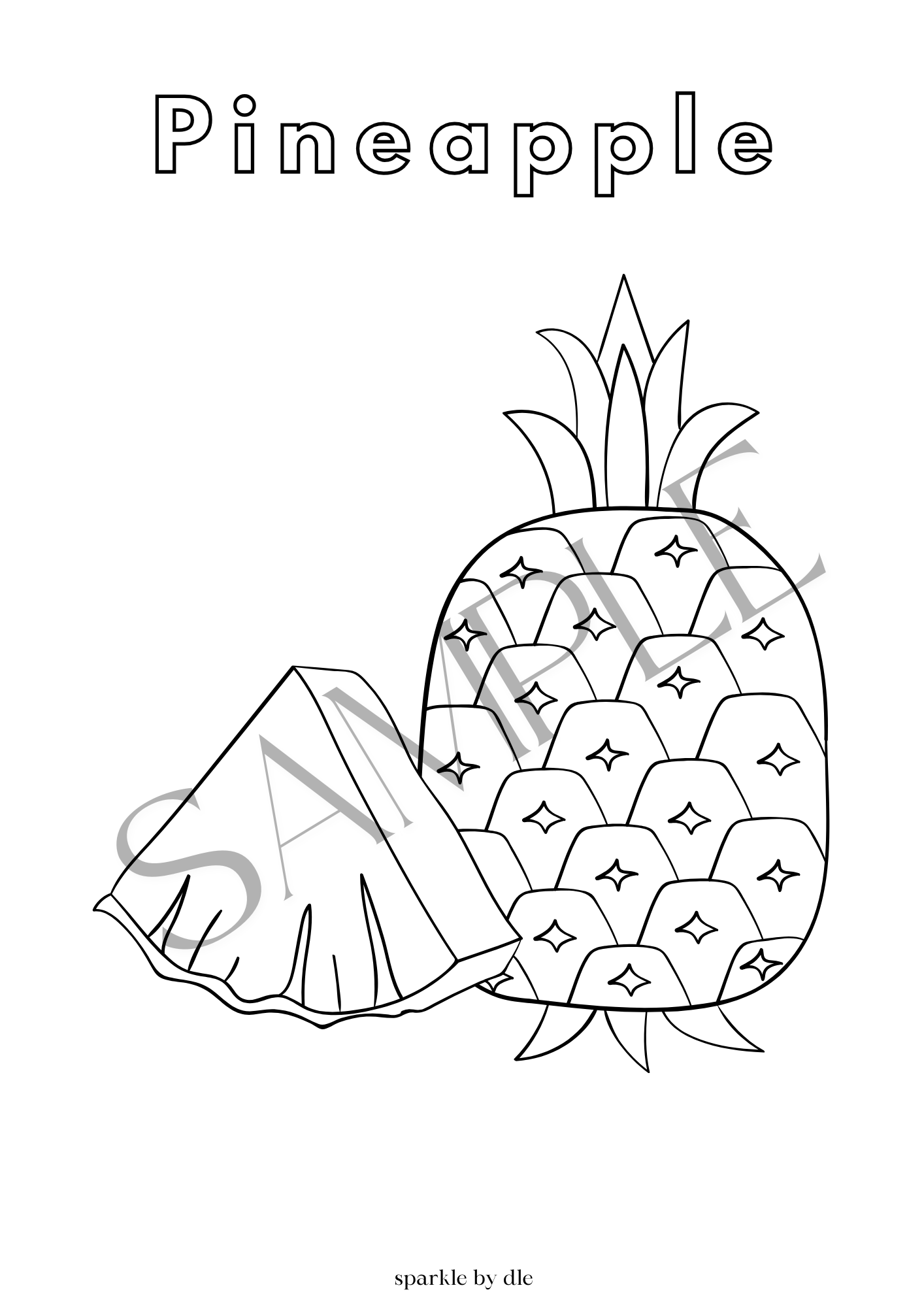 Tropical Fruits Colouring Book