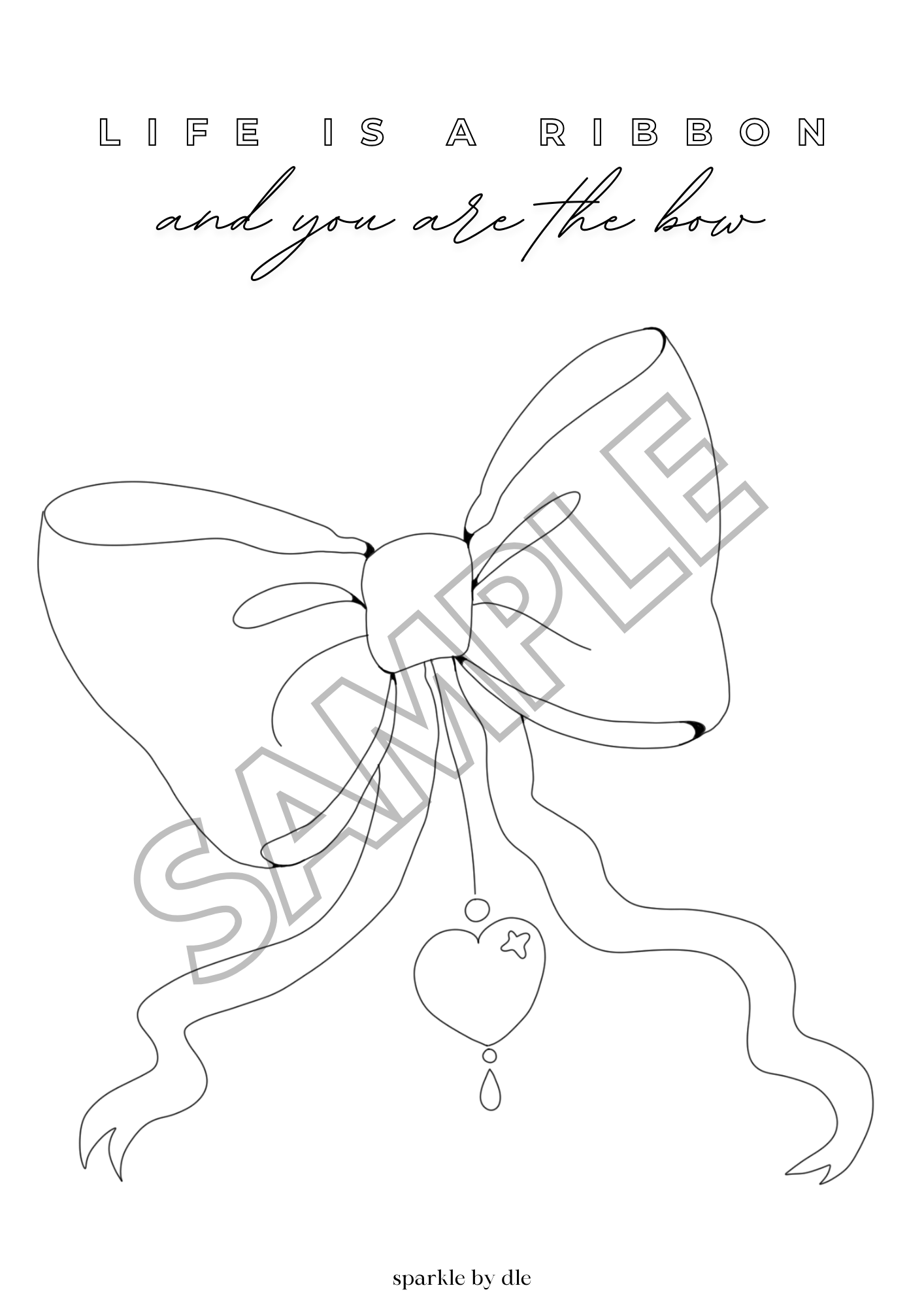 Coquette Bow Colouring Book