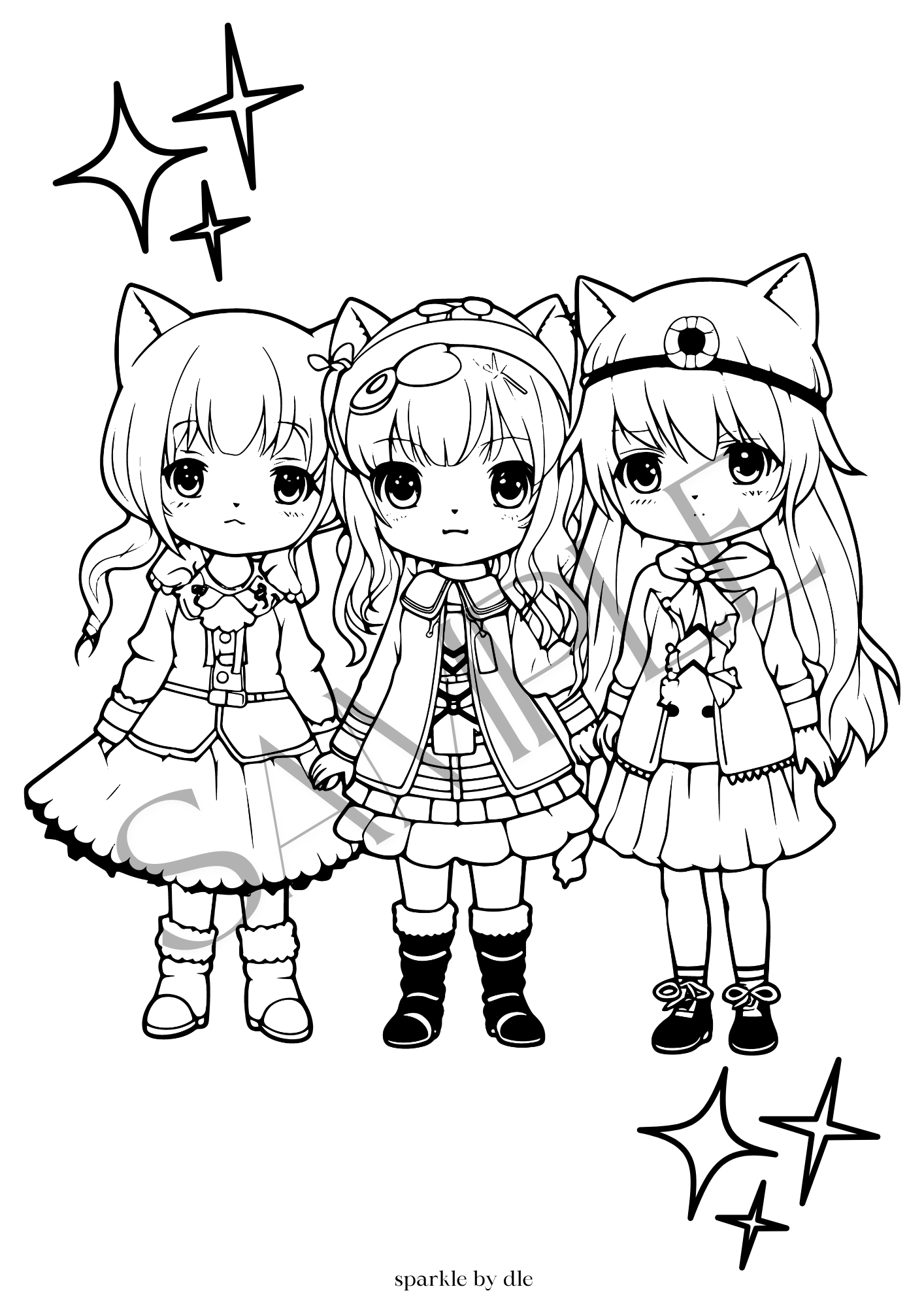 Kawaii Colouring Book